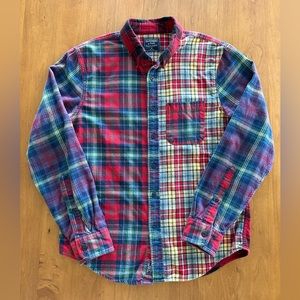 Abercrombie and Fitch Mens Patchwork Flannel